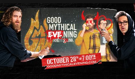 Rhett and Link promise to deliver sloppy seconds with their next R-rated live show. . Can i still watch good mythical evening
